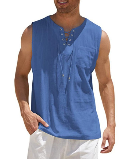 Camiseta Casual para Hombre con Cuello y Corbata - Manga Corta - Image 13