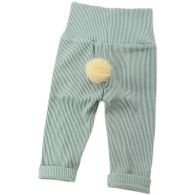 Pantalones de Algodón Liso Cintura Alta para Bebé - Image 15