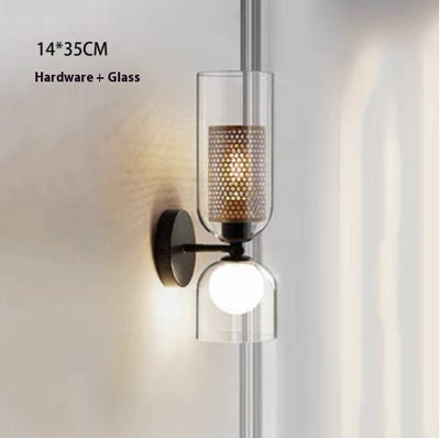 Lámpara de Pared Doble Cabezal en Vidrio para Mesita de Noche - Image 10