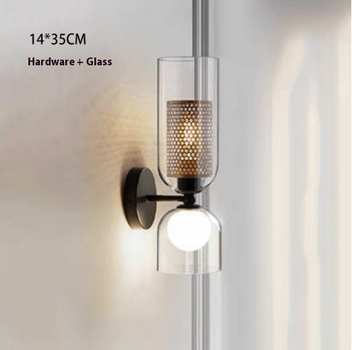 Lámpara de Pared Doble Cabezal en Vidrio para Mesita de Noche - Image 10