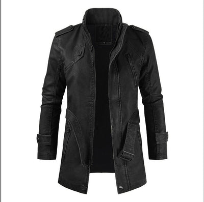 Chaqueta de Cuero Slim Fit Térmica para Hombre - Image 8