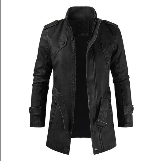 Chaqueta de Cuero Slim Fit Térmica para Hombre - Image 8