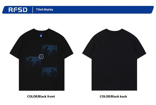 Playera Estampada Suelta para Parejas - Estilo Urbano - Image 7