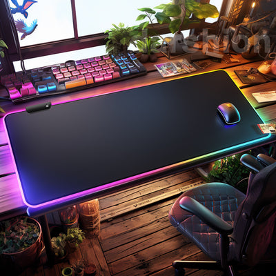 Mousepad RGB Luminoso Grande Antideslizante para Gaming