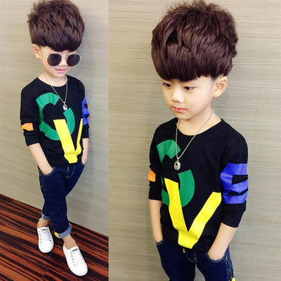 Camiseta Manga Larga para Niño - Remera de Algodón Otoño