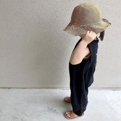 Mono de Algodón y Lino para Bebé con Mangas Volantes de Encaje - Image 6