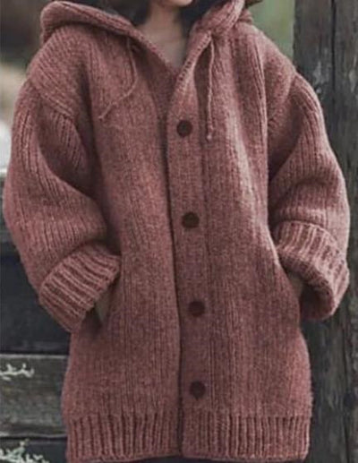 Cardigan Sudadera con Capucha de Largo Medio - Image 23