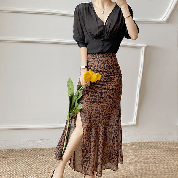 Traje de Dama Leopardo Salvaje - Diseño Personalidad Corazón