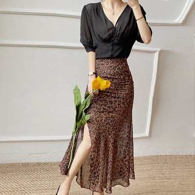 Traje de Dama Leopardo Salvaje - Diseño Personalidad Corazón