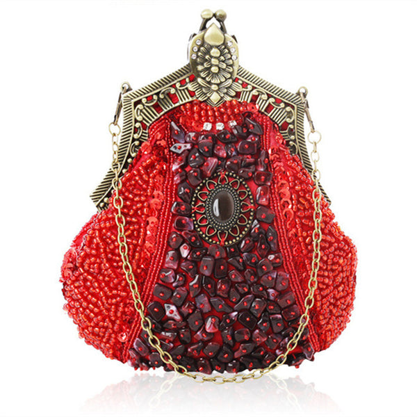 Bolso de Noche Vintage con Cuentas Brillantes