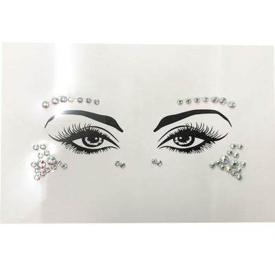 Adhesivos Faciales de Diamante de Resina Acrílica Verde con Cristales Brillantes - Image 20