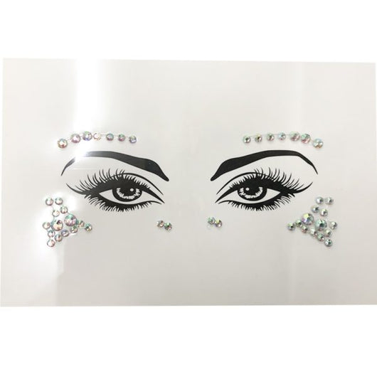 Adhesivos Faciales de Diamante de Resina Acrílica Verde con Cristales Brillantes - Image 20
