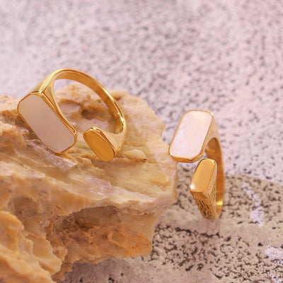 Anillo Vintage de Concha Marina Blanca - Image 8