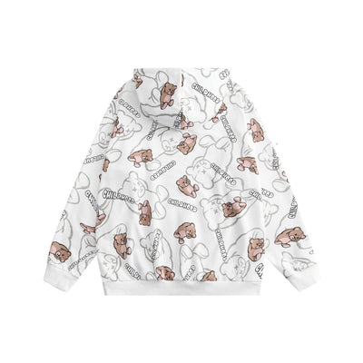 Sudadera Hoodie Estampado Oso Cartoon Hombre Tendencia Lazy Oversize - Image 3