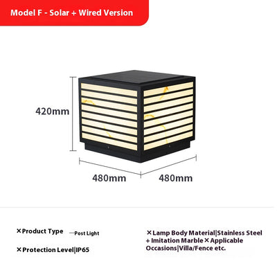 Lámpara Solar de Pedestal para Jardín - Resistente al Agua - Image 22
