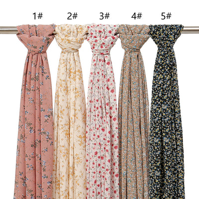 Pañuelo Ligero de Gasa Estampado Floral para Primavera y Verano - Image 41