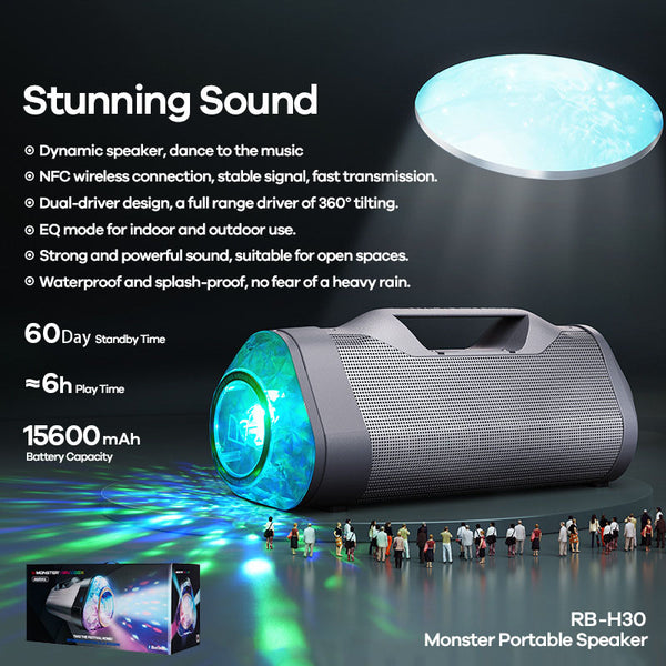 Parlante Portátil con Subwoofer Dinámico y Conectividad NFC