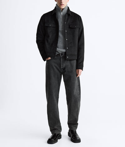 Chaqueta de Solapa en Efecto Gamuza para Hombre - Image 15