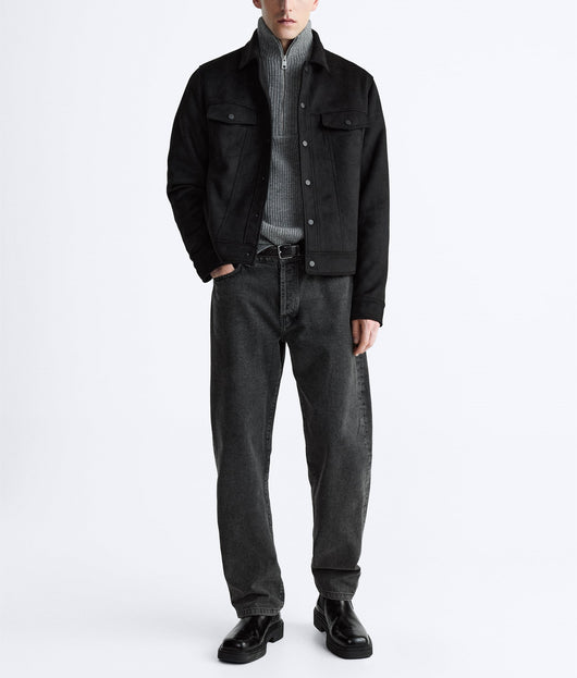 Chaqueta de Solapa en Efecto Gamuza para Hombre - Image 15