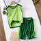 Conjunto Deportivo Infantil de Malla: Chaleco y Shorts Transpirables