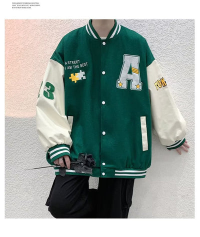 Chaqueta Casual Unisex con Bloques de Color y Parches - Image 29