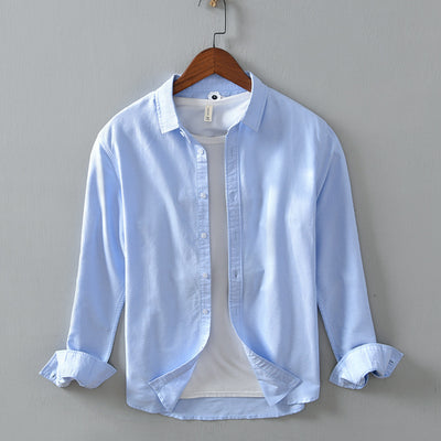 Camisa de Lino Blanca Manga Larga para Hombre - Image 9
