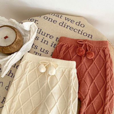 Pantalones Largos Tejidos con Patrón Rombo para Bebés Niños y Niñas - Image 18