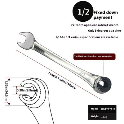 Llave Inglesa Ajustable con Carraca de Tubo Abierto - Image 17