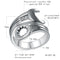 925 Plateado Thai Plateado Domineering Wrench Personality European And American Men's Ring Plateado One Tamaño
