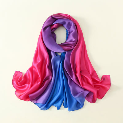 Pañuelo de Seda con Degradado de Colores para Mujer - Image 9