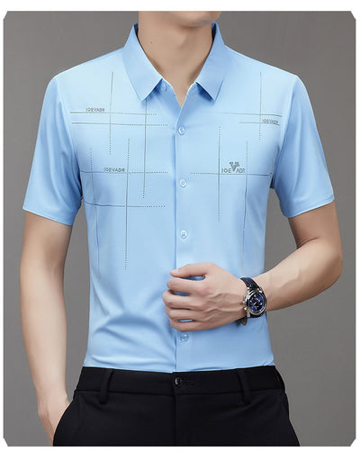 Camisa Ejecutiva de Manga Corta sin Costuras - Comodidad Profesional - Image 9