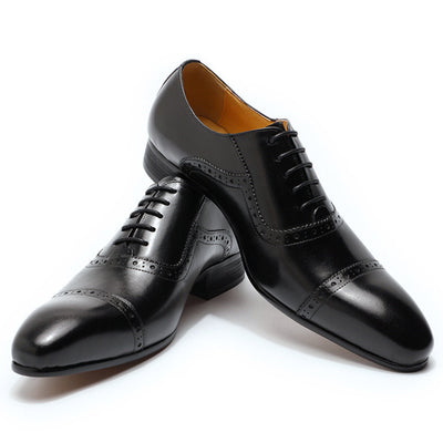 Zapatos de Negocios Artesanales de Tres Secciones para Hombre - Image 13