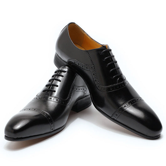 Zapatos de Negocios Artesanales de Tres Secciones para Hombre - Image 13