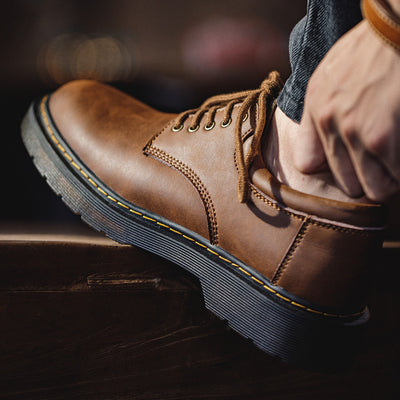 Zapatos Casuales de Cuero con Diseño Retro para Hombre - Image 9
