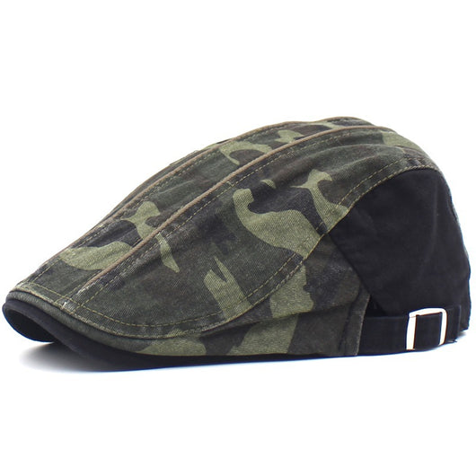 Boina de Algodón Lavado Camuflaje con Visera Plana para Hombre - Image 17