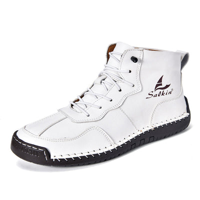 Botas Altas Retro de Cuero - Estilo Casual Urbano - Image 24