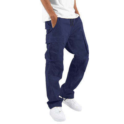Pantalones Casuales con Múltiples Bolsillos y Cordón Ajustable - Image 69