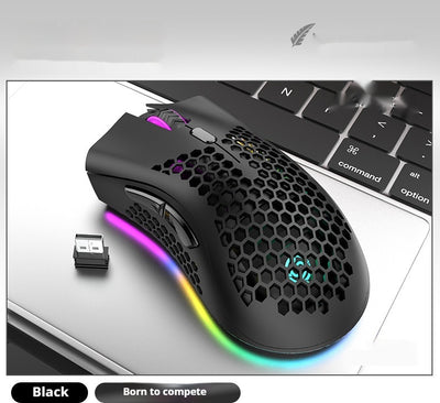 Ratón Inalámbrico Gaming con Diseño Hueco y Carga Luminosa - Image 14