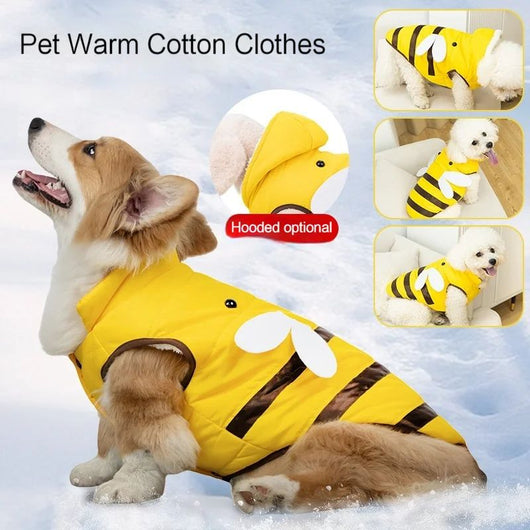 Abrigo para Perros Abejitas - Chamarra Térmica para Invierno Tallas Pequeña, Mediana y Grande - Image 3