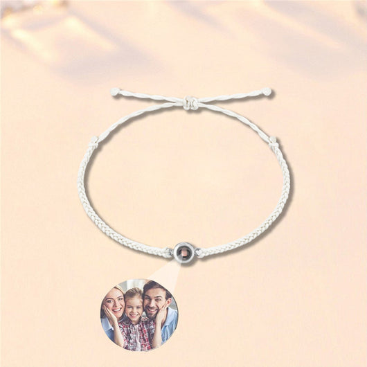 Pulsera de Proyección de Foto Personalizada Tejida a Mano - Joya de Pareja para Hombre y Mujer - Image 2
