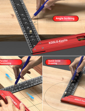Escuadra de Aluminio Reforzado con Múltiples Ángulos para Carpintería Profesional - Image 10