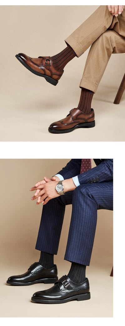Zapatos de Cuero Grabado Oxford para Hombre - Calzado Formal Ejecutivo - Image 21