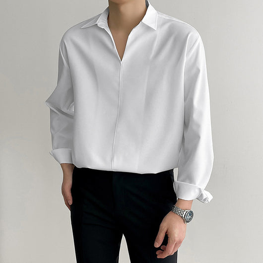 Camisa Casual de Solapas Sueltas