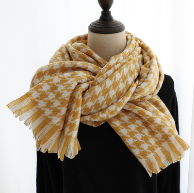 Chal Cashmere Pied de Gallo Acolchado Cálido - Image 14