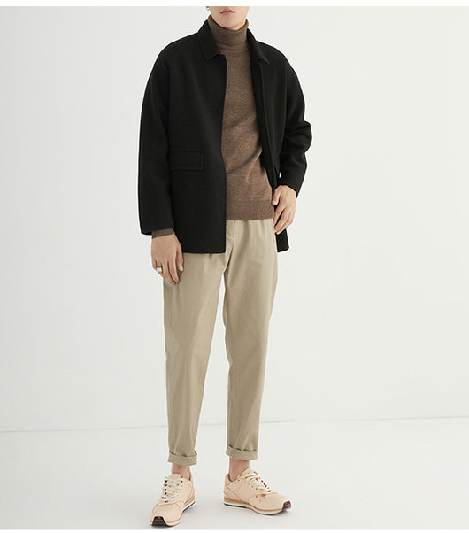 Abrigo de Lana Reversible Estilo Británico para Hombre - Image 15