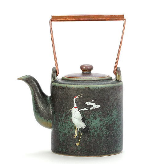 Juego de Té Retro Ceramic Chengxiang con Asa - Set Completo de Cerámica
