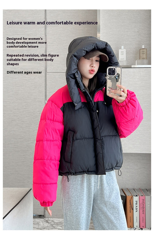 Chaqueta Corta de Algodón con Parches Contrastantes Gruesos para Mujer - Image 18