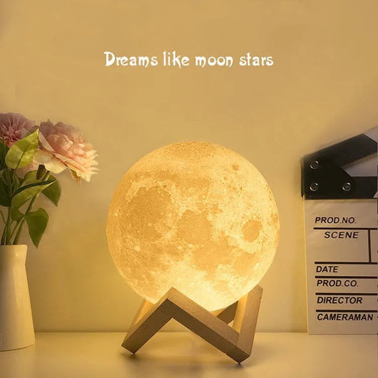 Lámpara de Mesa 3D Luna - Iluminación Romántica para San Valentín - Image 4