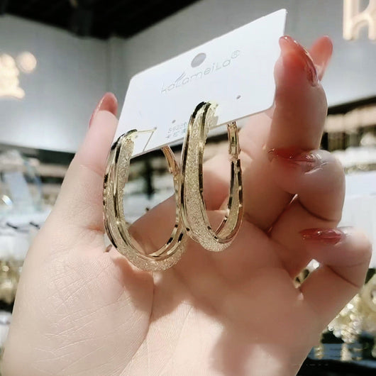 Aretes de Plata 925 Diseño Exagerado con Cierre de Aguja