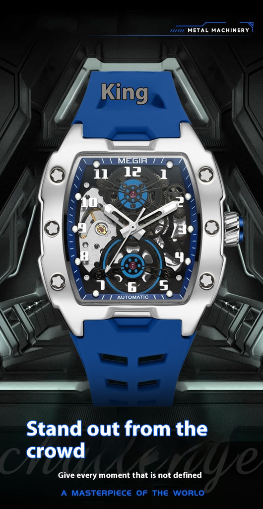 Reloj Deportivo Mecánico Resistente al Agua Diseño Cilíndrico para Hombre - Image 6